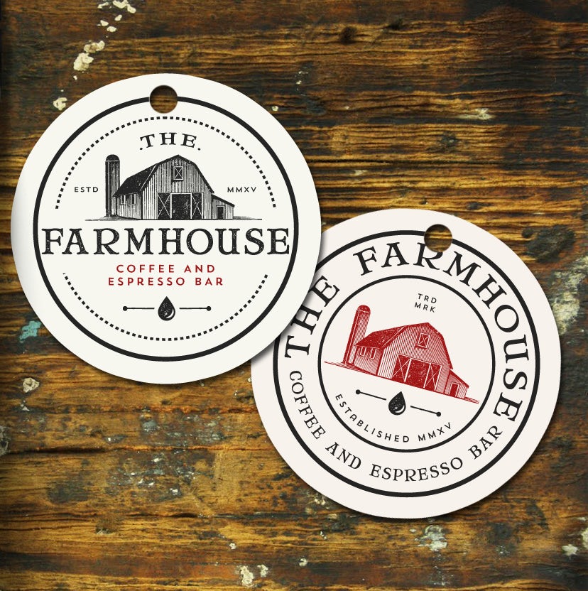 Farmhouse coffee house logo design