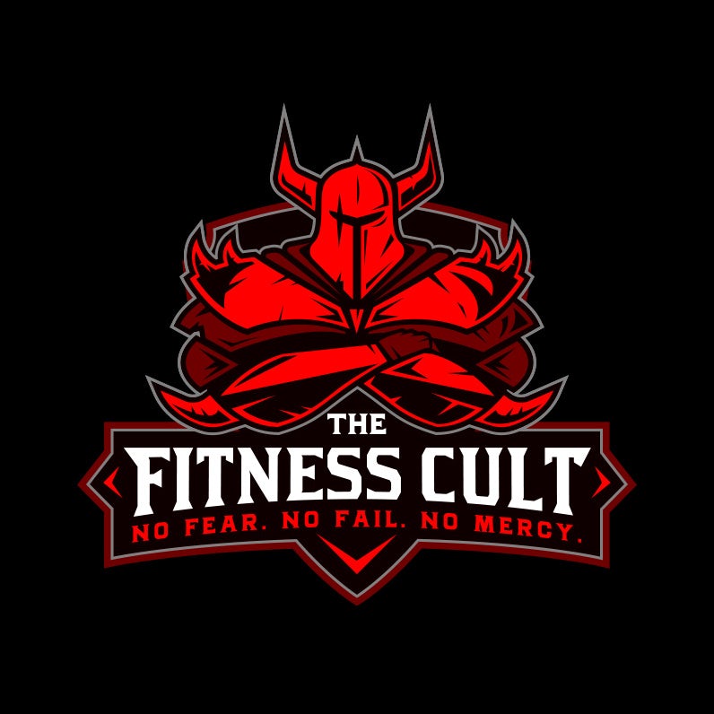 Logo with red armored warrior