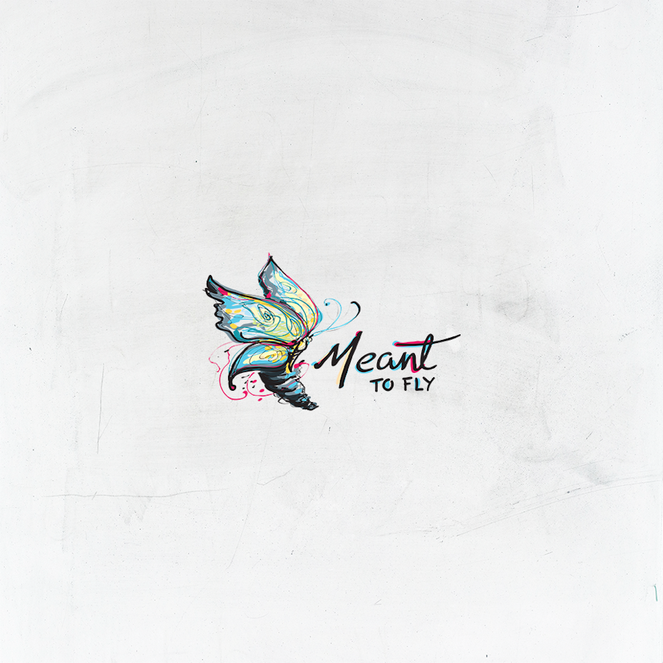Colorful butterfly logo