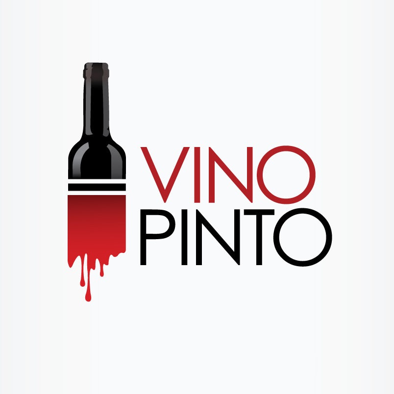 Black, red, and white wine logo