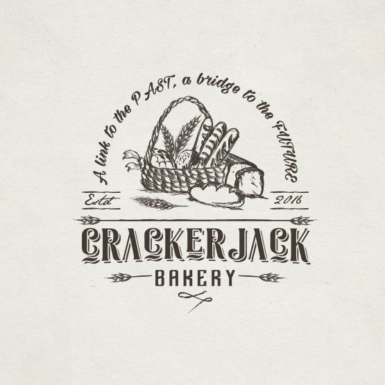 Bread-centric logo: Crackerjack Bakery