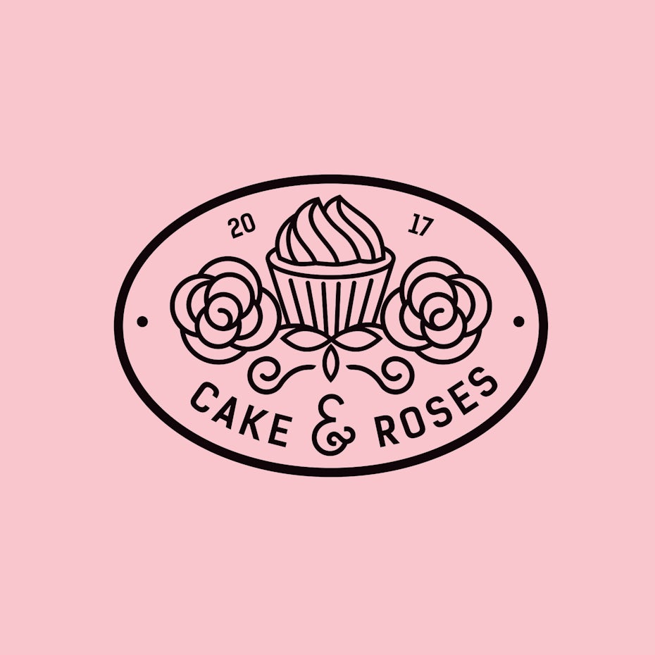 Sweetooth Logo: Cake & Roses