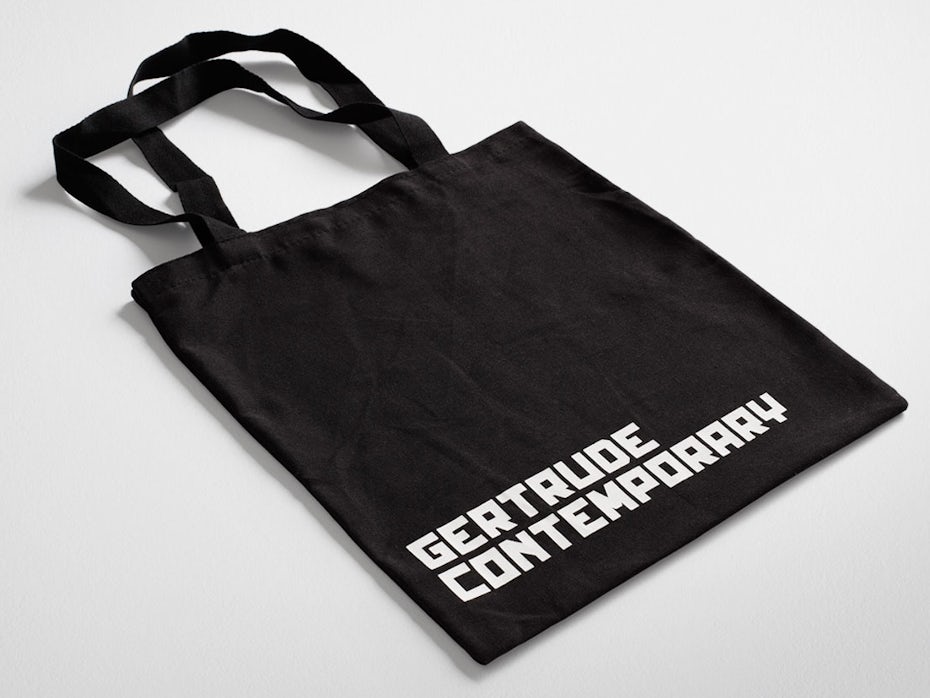 Logo made with grid-based typography