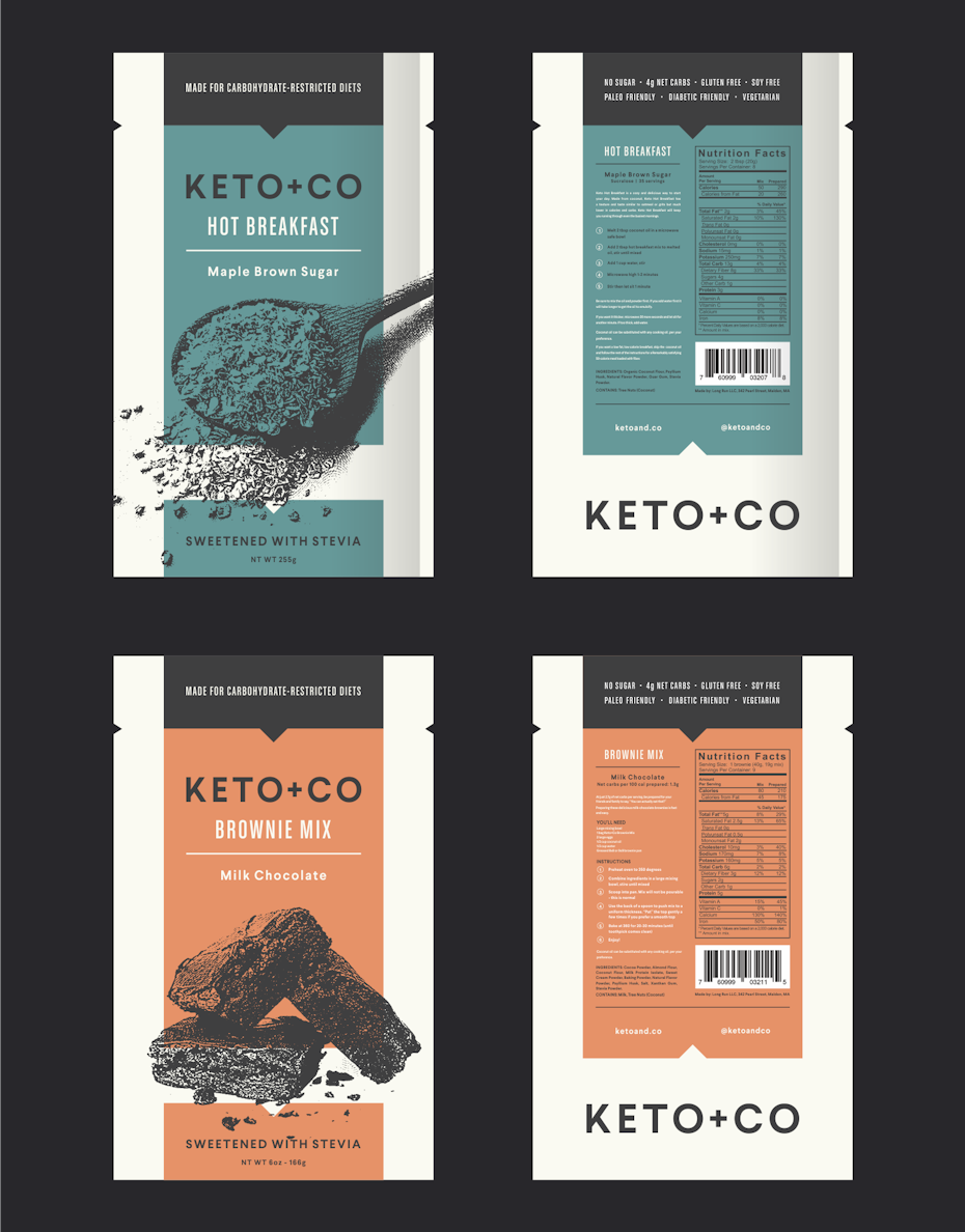 Keto + Co product packaging