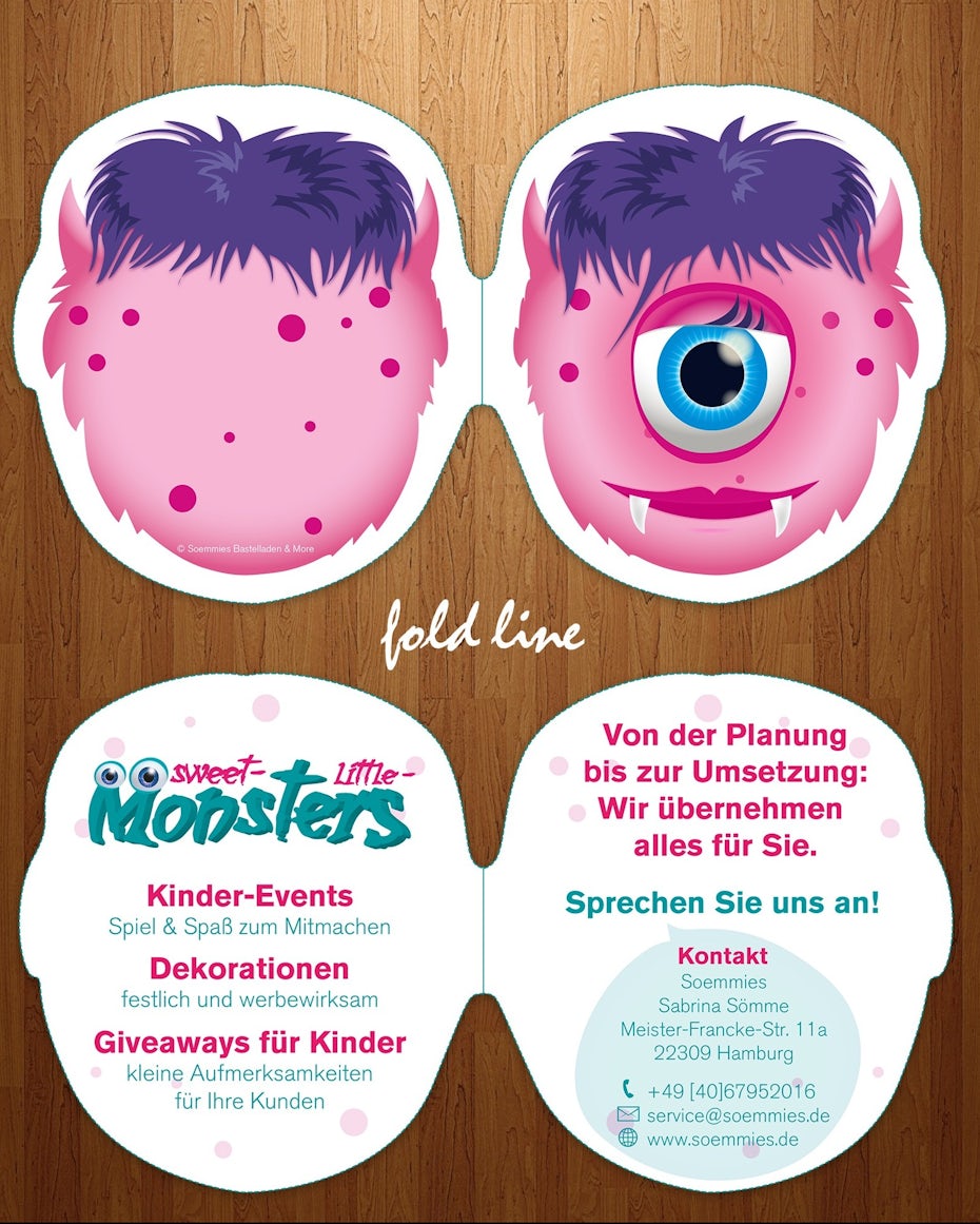 Foldable flyer for children’s events company