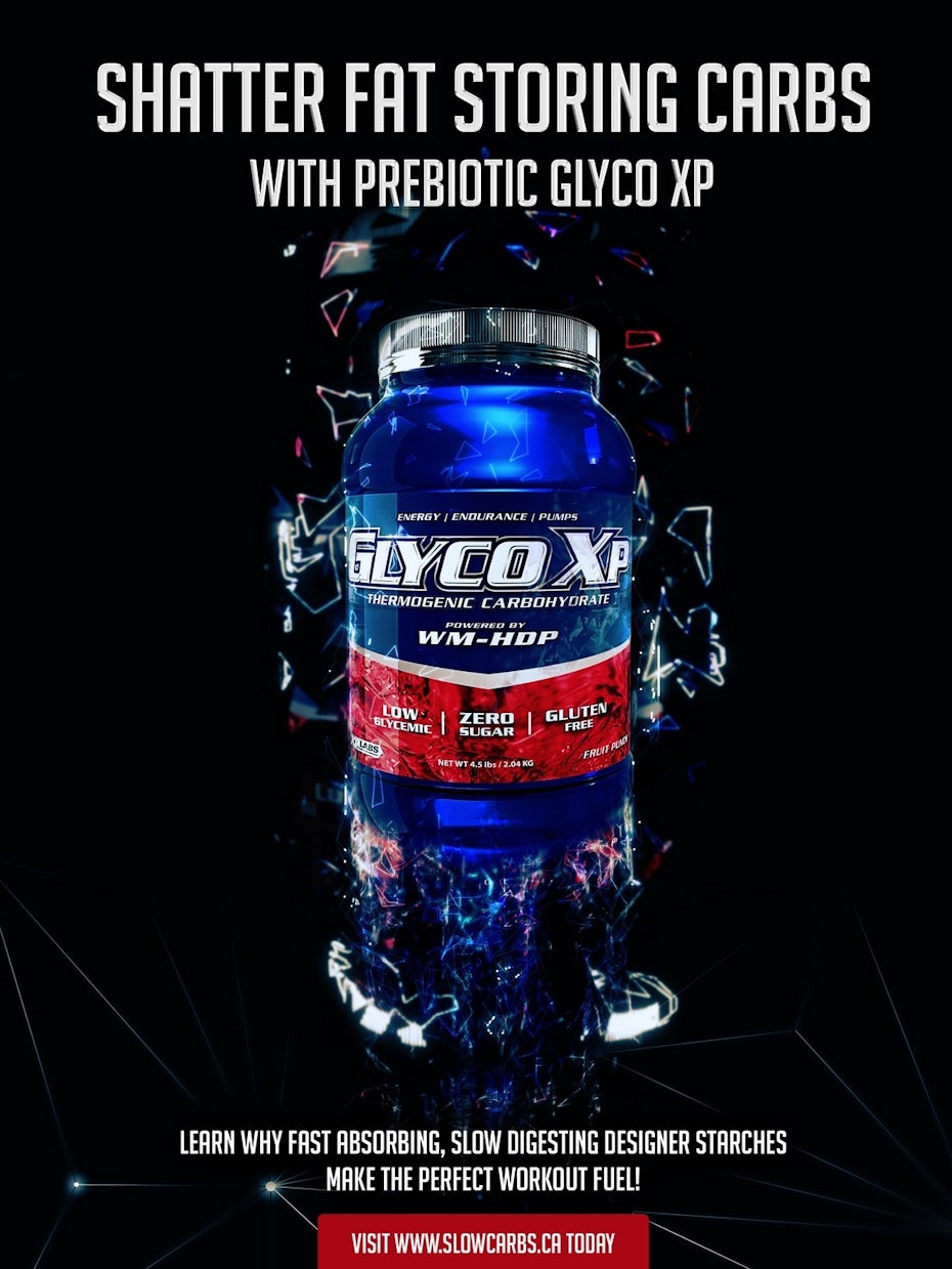 Flyer for a prebiotic carbohydrate supplement