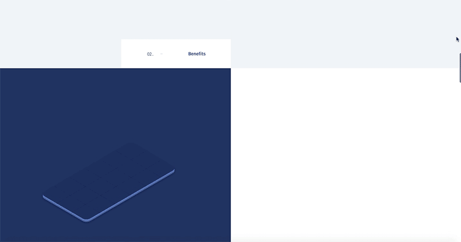Animated scrolling on Digital Asset's home page