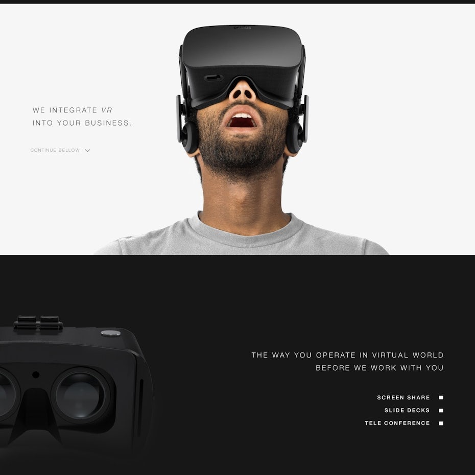 Website for a VR Company
