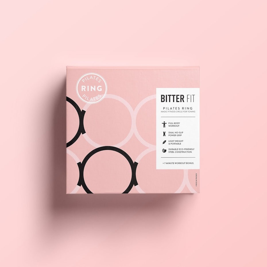 Minimal and modern packaging for pilates ring