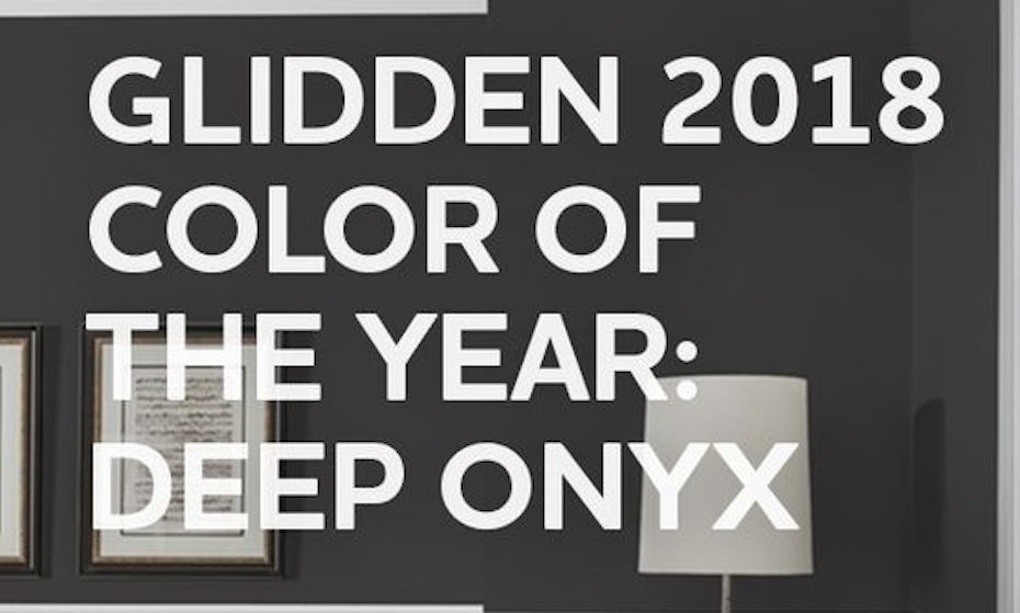 2018 Color of the Year, Deep Onyx via Glidden