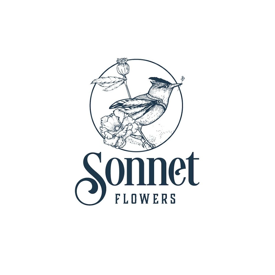 Illustrative wedding logo