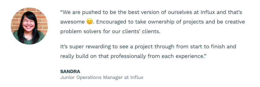 Influx team rep