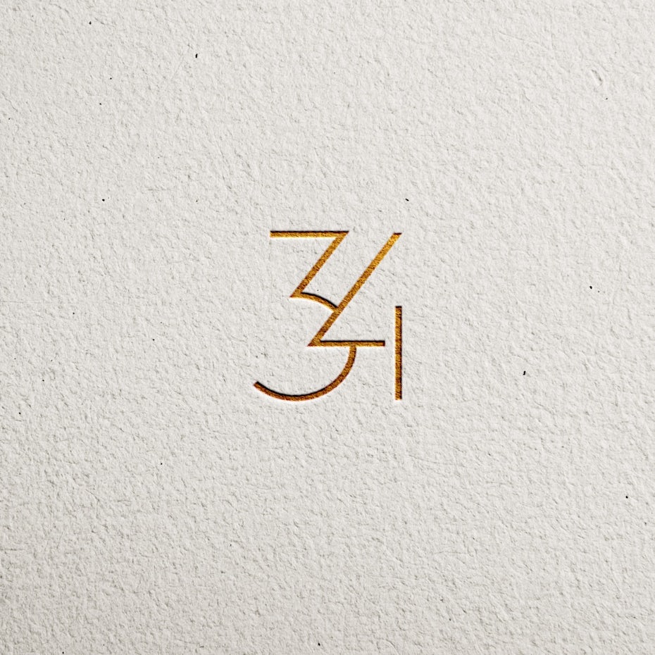 Thin font with gold leaf
