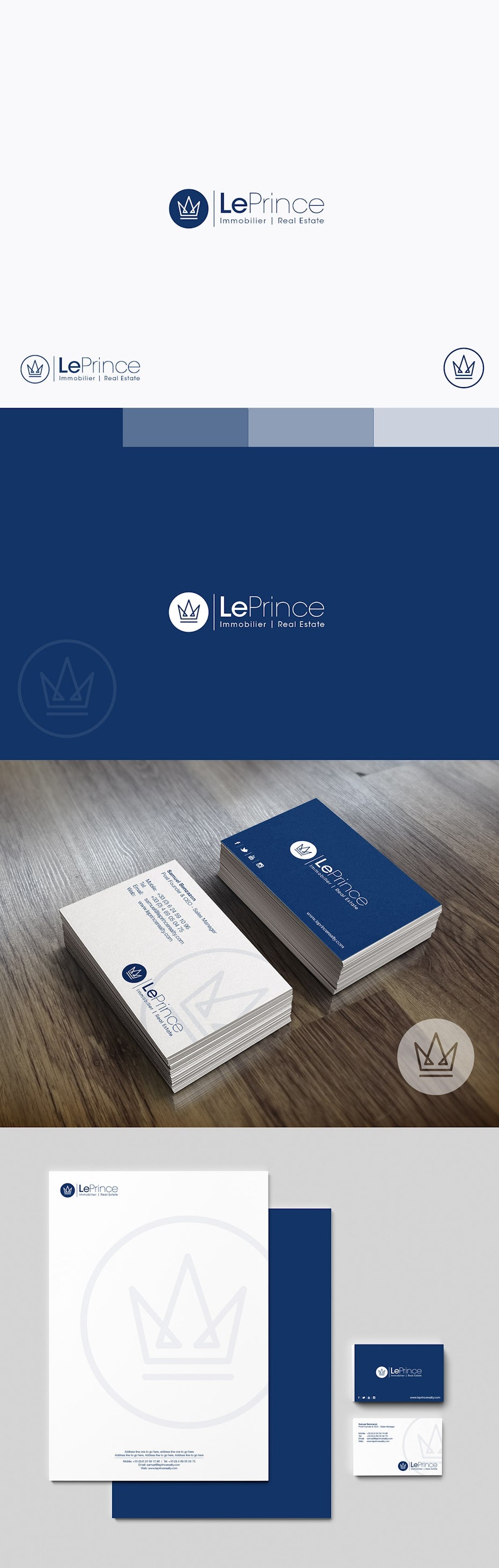 Crown logo for a real estate company