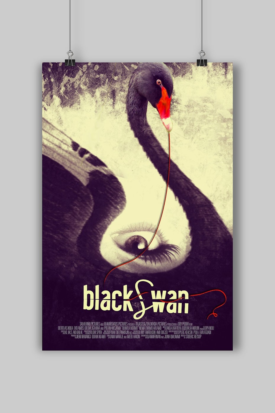 upside down eye, black swan