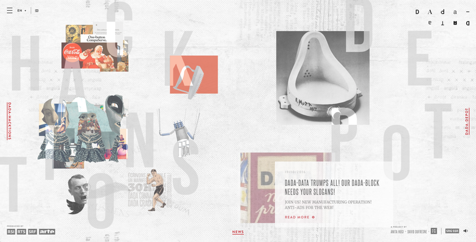 random asymmetric surreal web design