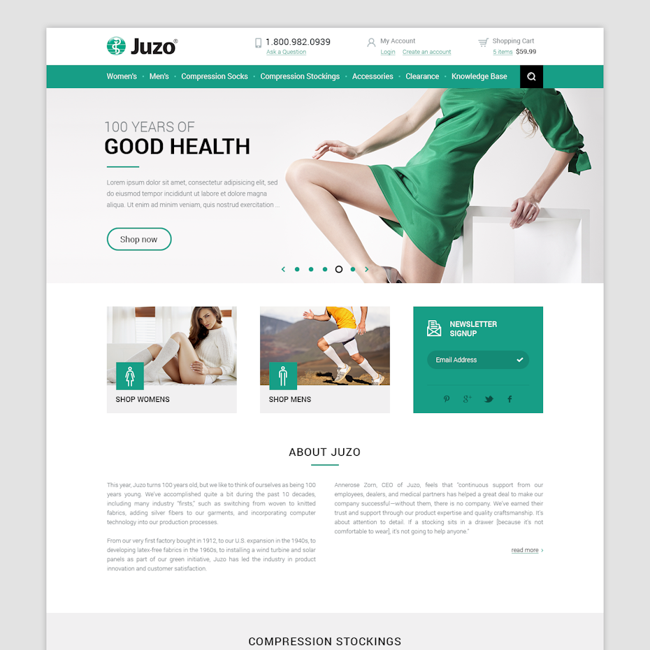 JuzoShop.com website design