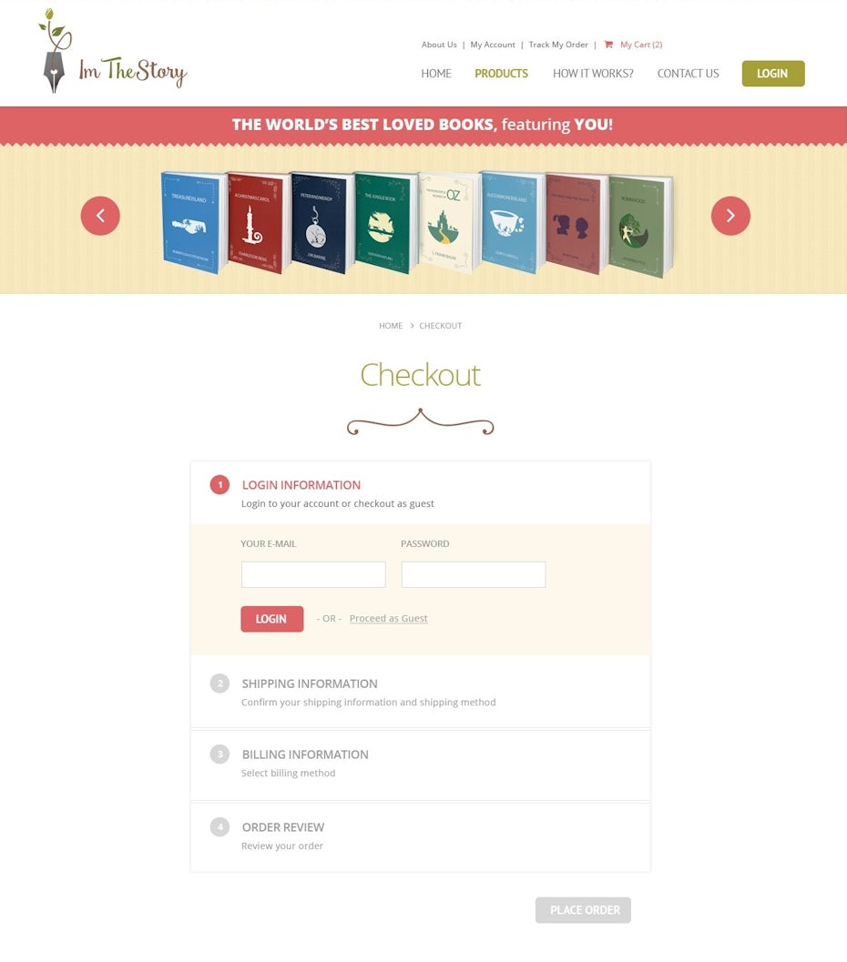I’m The Story website design