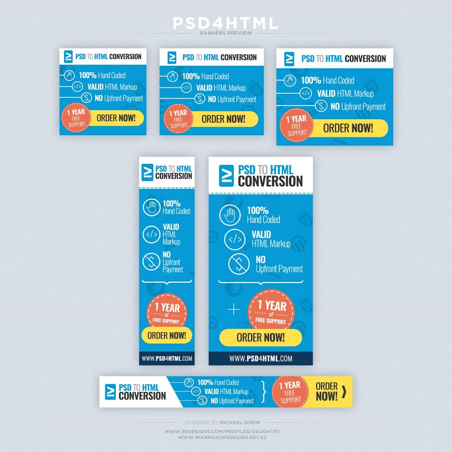 Colorful banner ad design