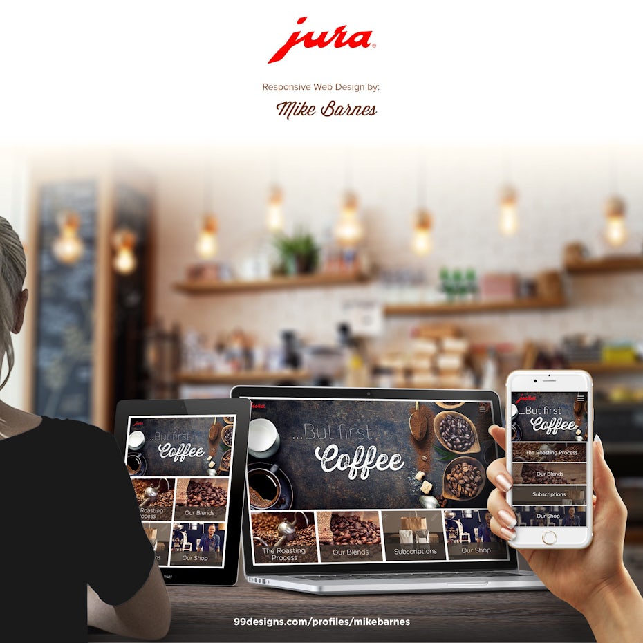 Coffee ecommerce website design