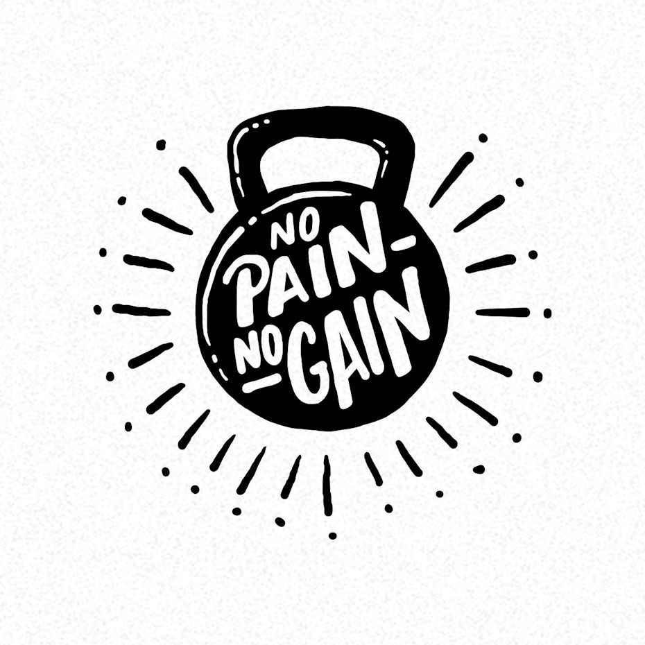 Handwritten fitness logo