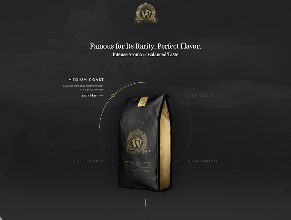 Coffee website design