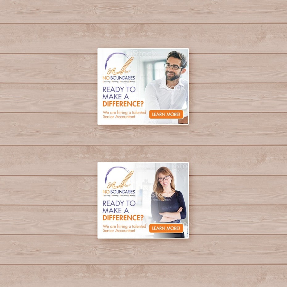 No Boundaries banner ad design