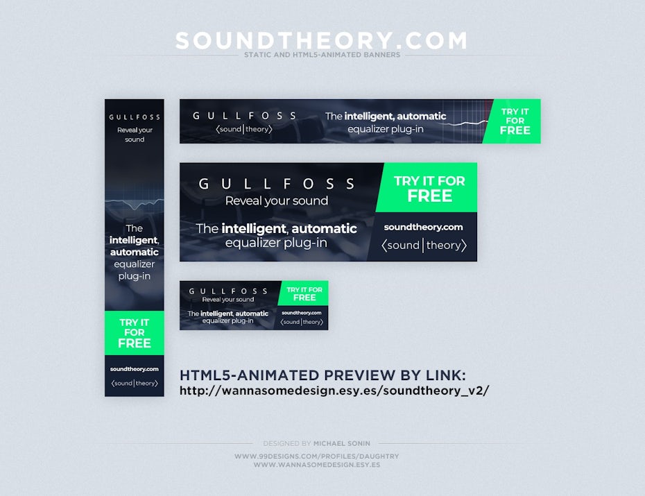 Sound system banner ad design