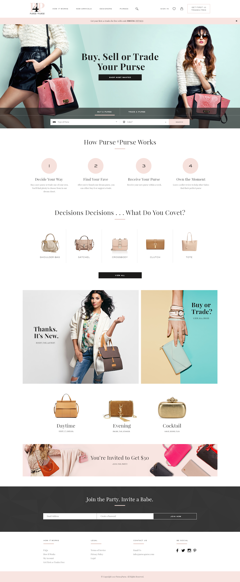 Purse website design