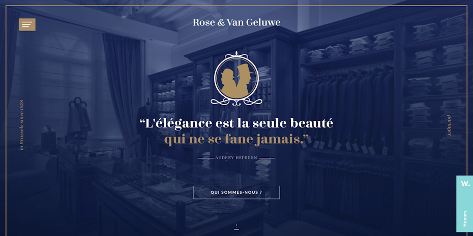 10 уеб дизайн тенденции през 2019г. 6 Rose & Van Geluwe web design