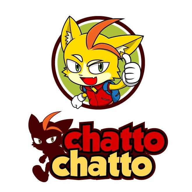 Multiple images of a fox figure with the text “chatto chatto”