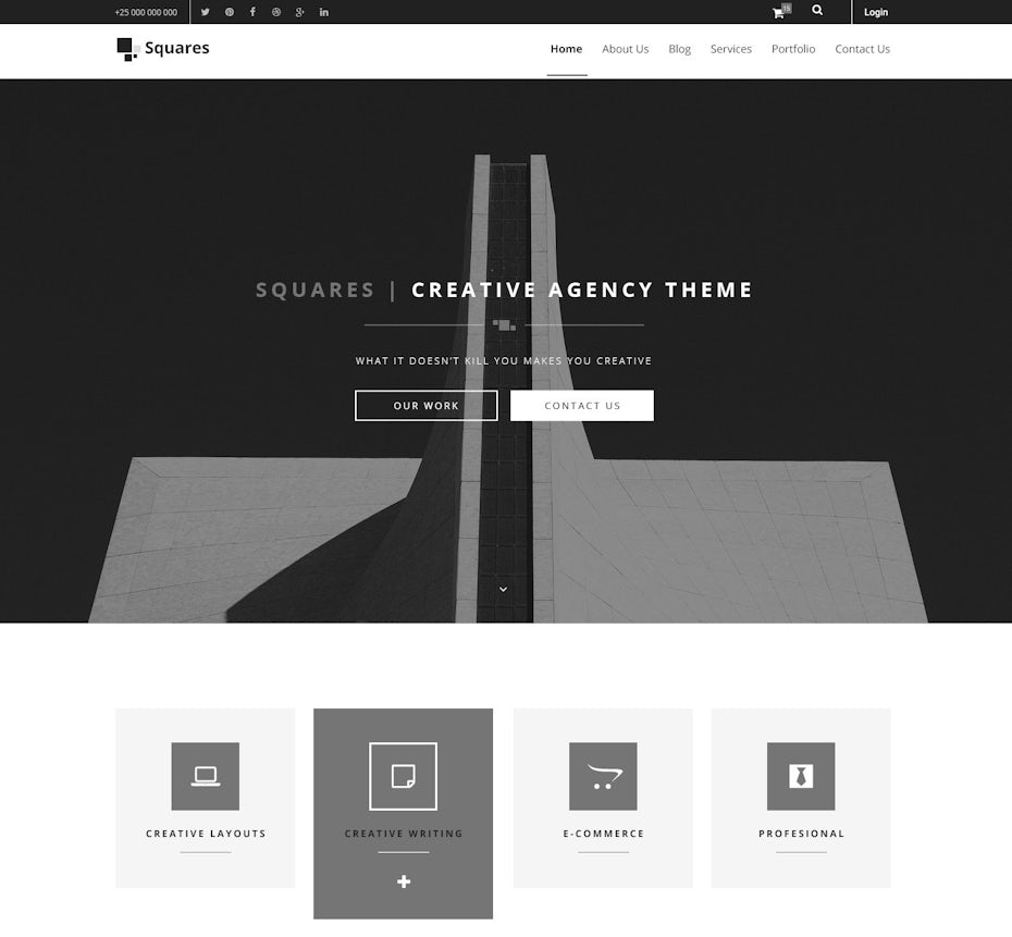 10 уеб дизайн тенденции през 2019г. 13 simple black and white web design