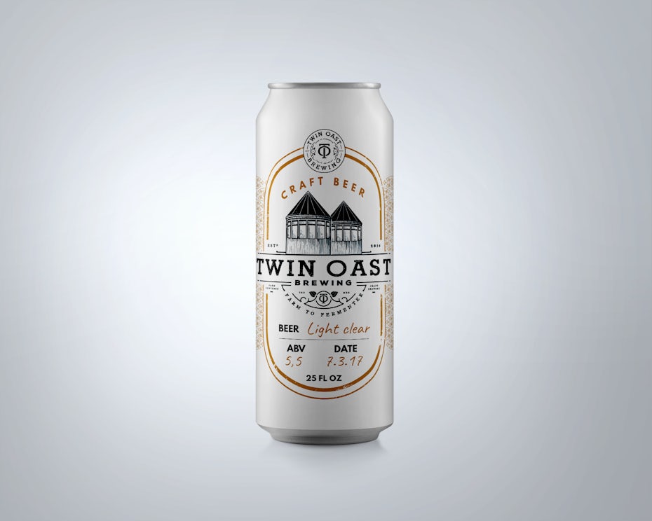 Twin Oast old fashioned beer label
