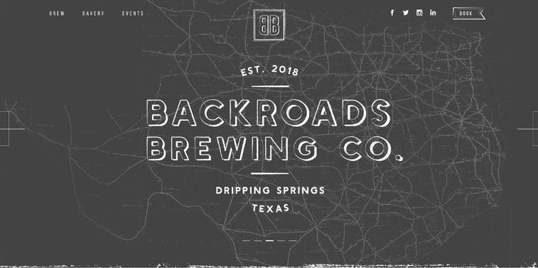 Backroads Brewing Co. web page