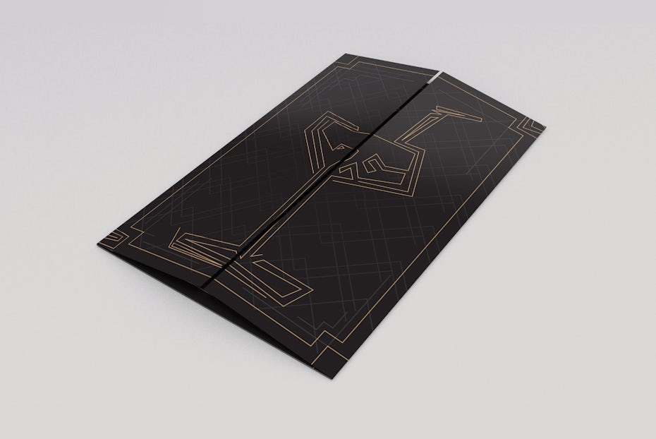 Art deco menu design