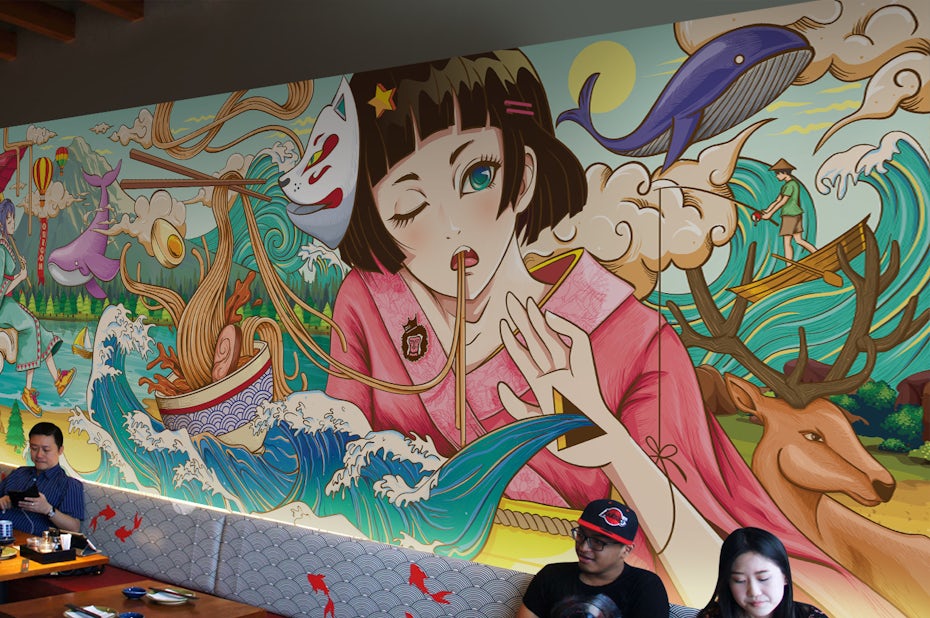 Wall Art / Mural illustration - Mugen Noodle Bar