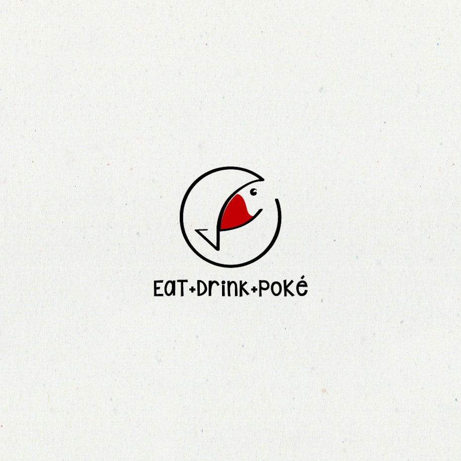 Fish restaurant bar logo