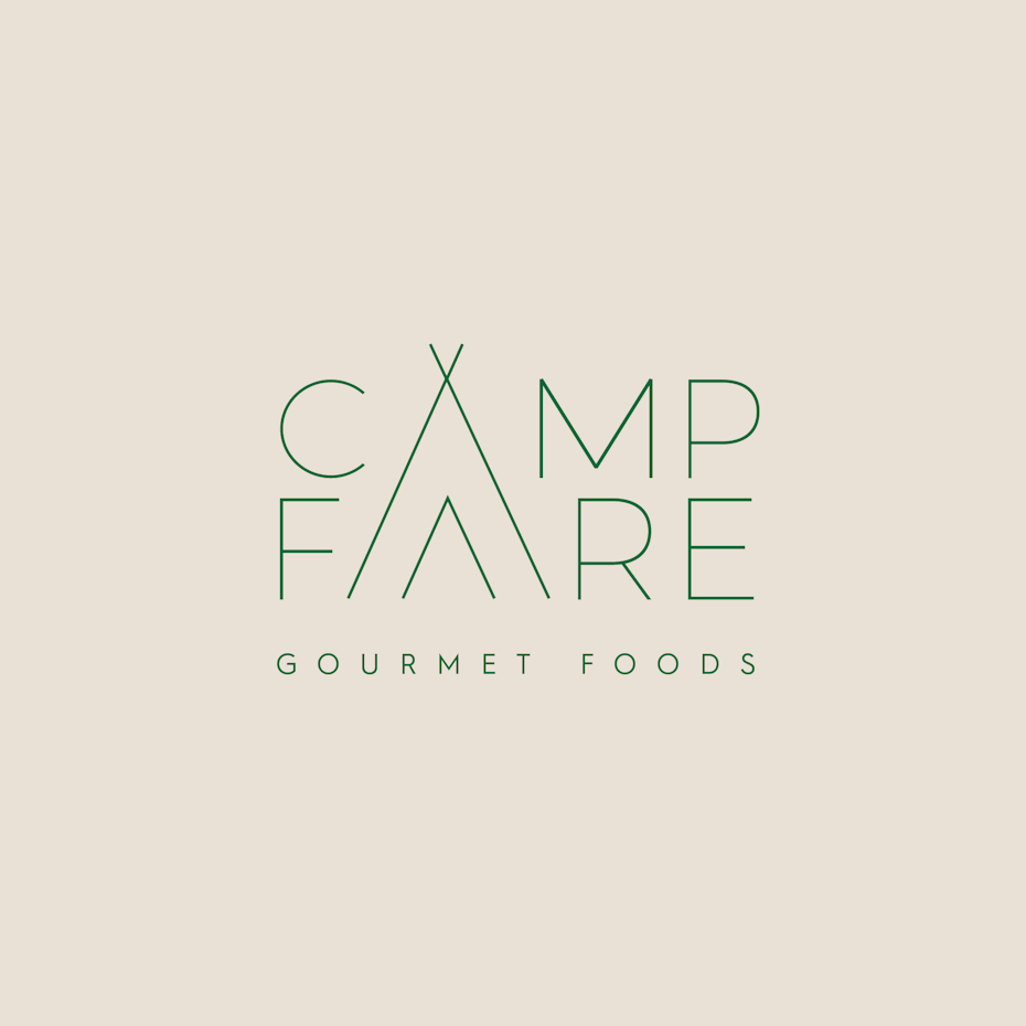 Camping meal gourmet line logo